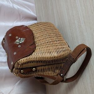 Wicker & Leather Mister Ernest Hinged Purse